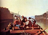 Playing Canvas Paintings - Ferrymen Playing Cards